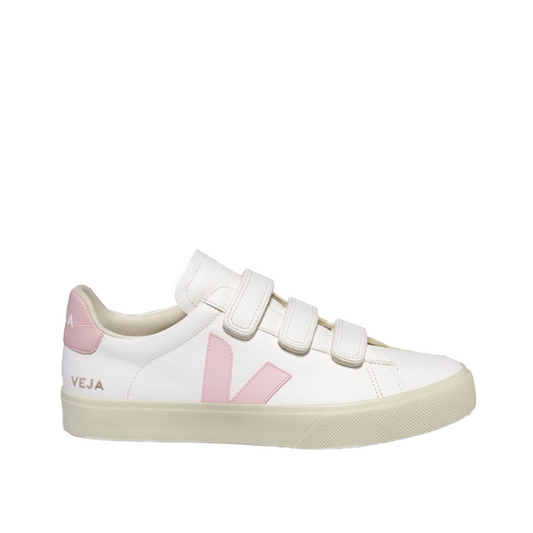 Veja WMNS Recife Logo Chromefree Leather (White / Pink)